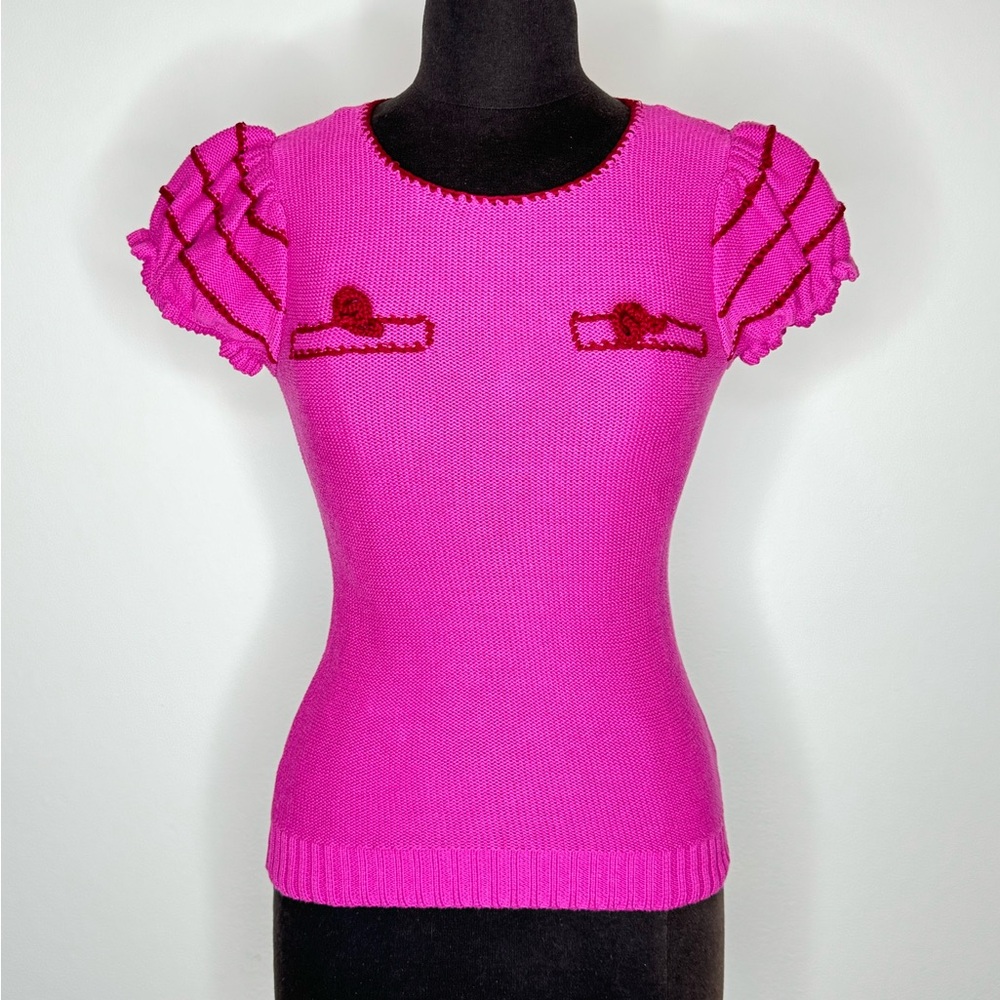 Forever 21 Hot Pink Sleeveless Sweater Top